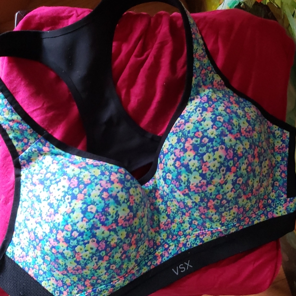 Victoria's secret sport floral racer back sports